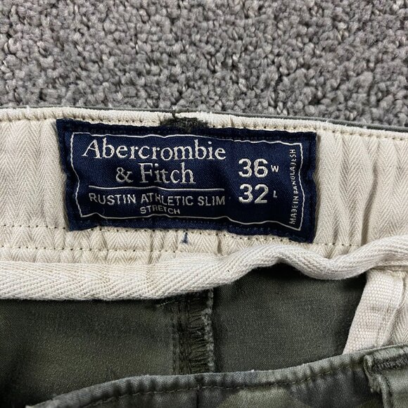 Abercrombie & Fitch Camo Cargo Pants Men's 36 x 32 Rustin Athletic Slim Military - Picture 9 of 14